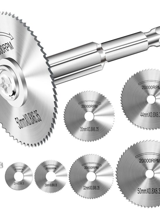 Other - Cutting Wheel for Drill 1/4 Inch Hex Shank Rotary Drill Saw, 6Pcs HSS Saw Blades